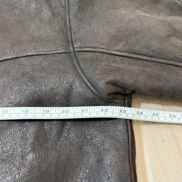 Vintage Flash Leather Sheepskin Shearling Lined Women’s Via Button Up Size Med - Picture 8 of 12